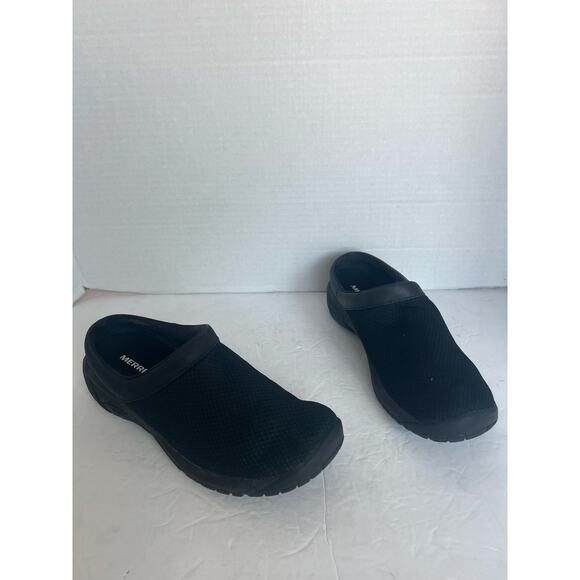 Merrell Shoes - Merrell Black Encore Breeze 4 Slip On Mesh/Leather Mule Clogs Comfort Shoes 9.5